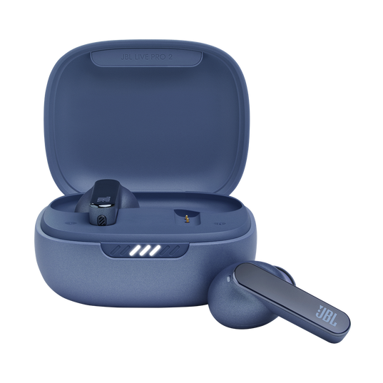 JBL Live Pro 2 TWS - Blue - True wireless Noise Cancelling earbuds - Hero